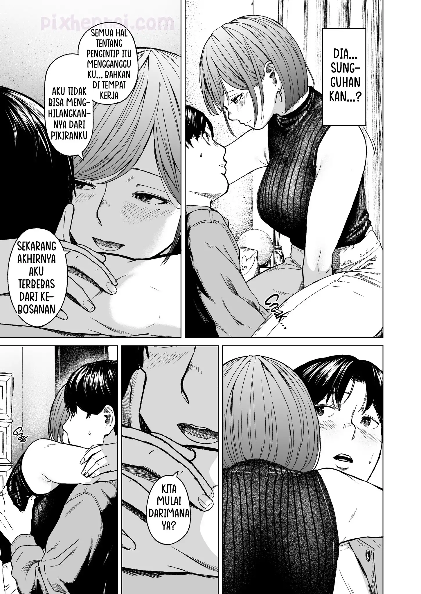 Komik hentai xxx manga sex bokep Furachi Unforgivable Akibat Mengintip Tetangga Cantik 36